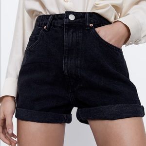 Zara mom jean shorts